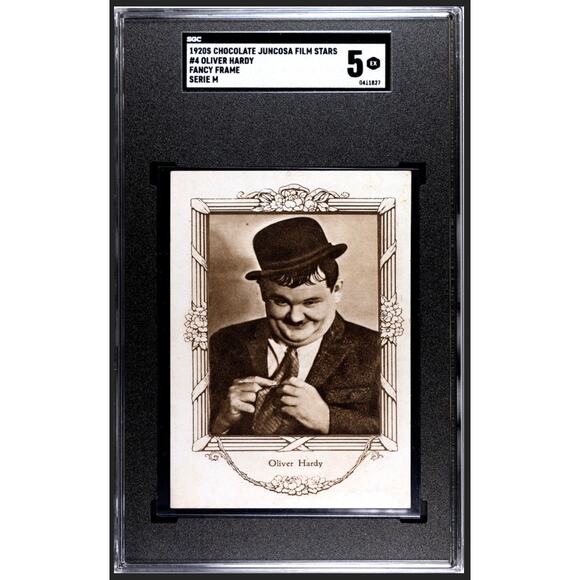 1920's Spanish Chocolate Juncosa Oliver Hardy Card SGC 5 Laurel & Hardy POP 1!! - Picture 1 of 3